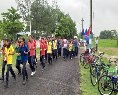 STUDENTS PARTICIPATING IN KARGIL DAY MARATHON RUN ON 27/07/2019