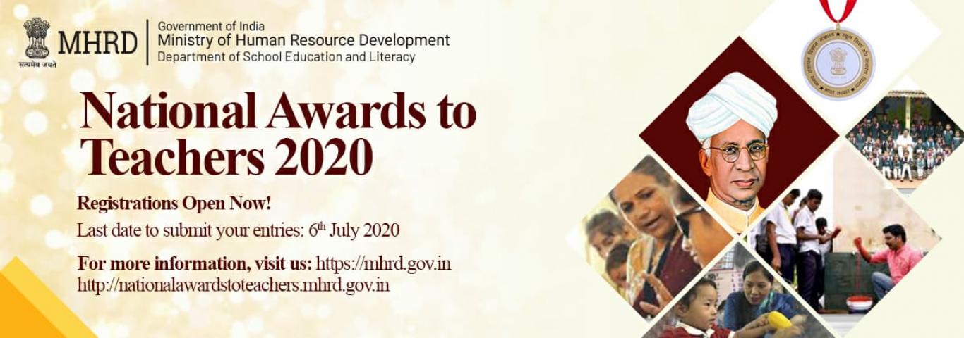 NATIONAL AWARDS FOR TEACHERS 2020