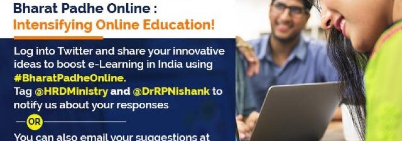BHARAT PADHE ONLINE : INTENSIFYING ONLINE EDUCATION BY MHRD
